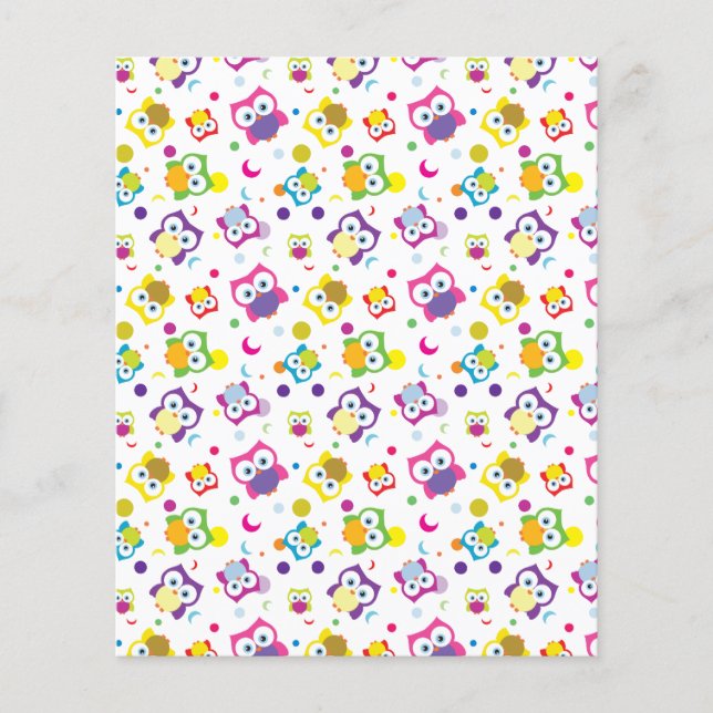 Hoot Woodland Uil Patroon Scrapbooking Papier (Voorkant)