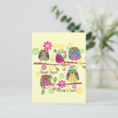 Hootie Owl Briefkaart (Staand voorkant)