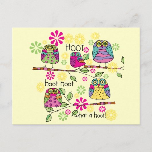 Hootie Owls Briefkaart (Voorkant)
