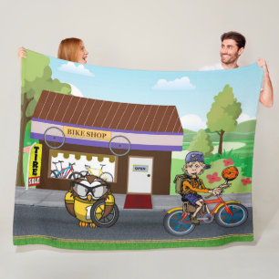 Hootin' Cycles Fleece Deken