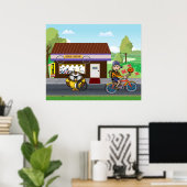 Hootin' Cycles Poster (Thuiskantoor)