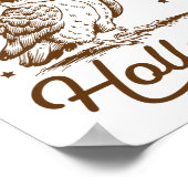 Hootin leidt naar Hollerin Owl Cowboy Poster (Hoek)