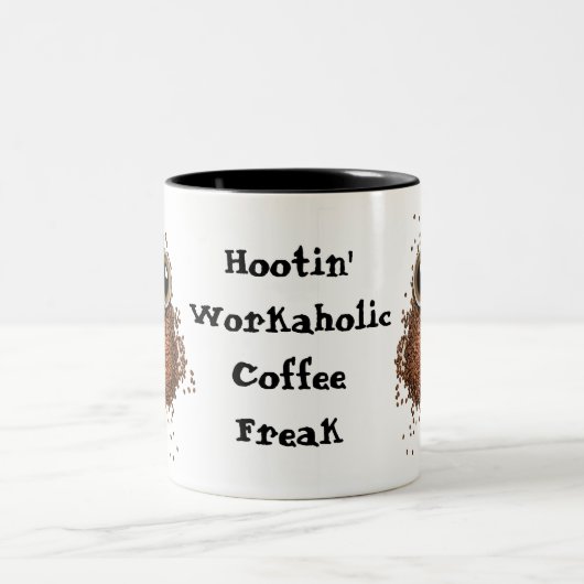 Hootin' Workaholic Coffee Freak Mok owl (Center)