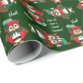Hootin'Owl Kerstmis Cadeaupapier (Rol Hoek)
