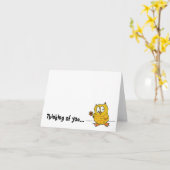 hootio, het denken aan u kaart (Gele Bloem)