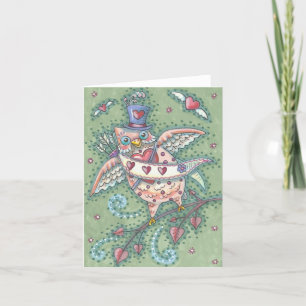 HOOTS N' HEARTS OWL NOTE KAART Blank