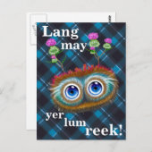 Hoots Toots Haggis. Lang kan je rotzak zijn. Briefkaart (Voorkant / Achterkant)