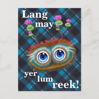 Hoots Toots Haggis. Lang kan je rotzak zijn. Briefkaart