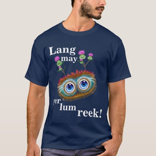Hoots Toots Haggis. Lang May Yer Lum Reek. T-shirt (Voorkant)