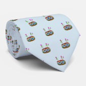 Hoots Toots Haggis (lichtgrijs) Stropdas (Opgerold)