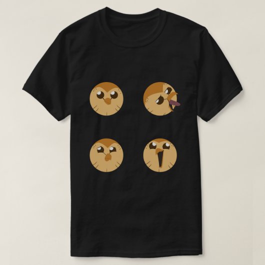 Hooty Expressions Sticker.png T-shirt (Design voorkant)