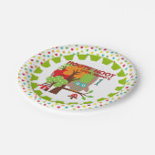 Hooty Hoot Owl 1st Birthday Paper Borden Papieren Bordje (Gekanteld)