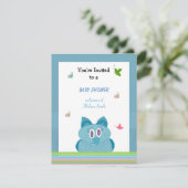 Hooty Owl Baby shower Invitation Kaart (Staand voorkant)