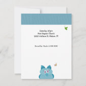 Hooty Owl Baby shower Invitation Kaart (Achterkant)