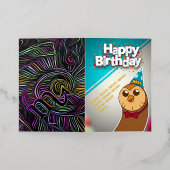 Hooty Verjaardag Kaart De Uil Huis Uitnodigen (Buiten Laag)