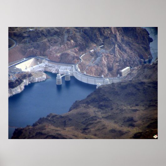 Hoover Dam Aerial Photo Poster Print (Voorkant)