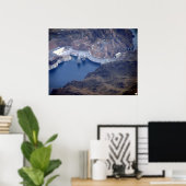 Hoover Dam Aerial Photo Poster Print (Thuiskantoor)