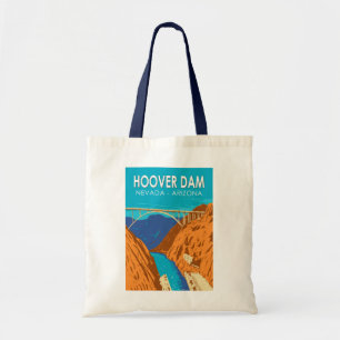 Hoover Dam Arizona Nevada Illustratie Reis Kunst Tote Bag