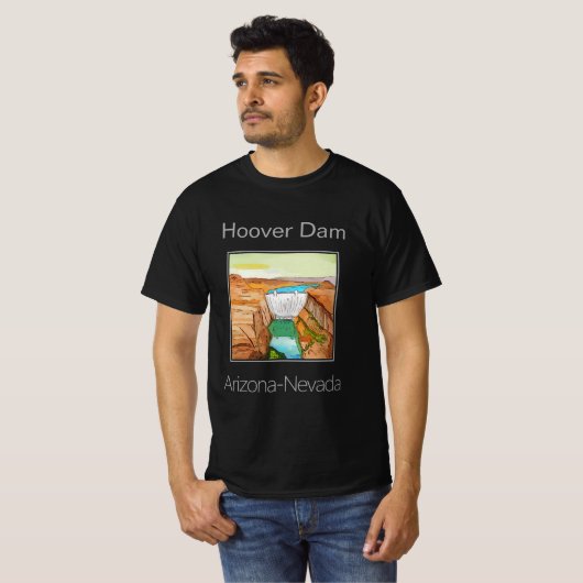 Hoover Dam, Arizona-Nevada T-shirt (Voorkant volledig)