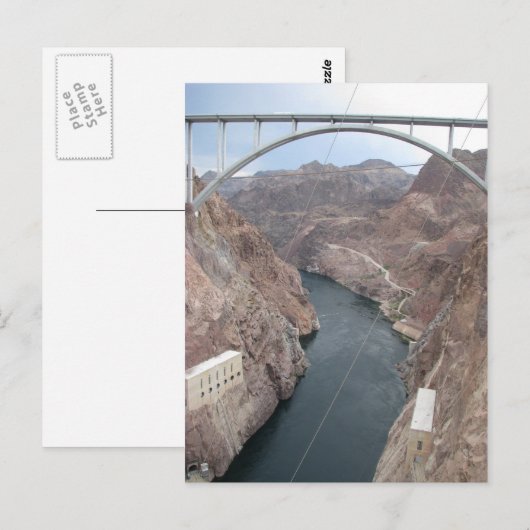 Hoover Dam Bridge Briefkaart (Voorkant / Achterkant)