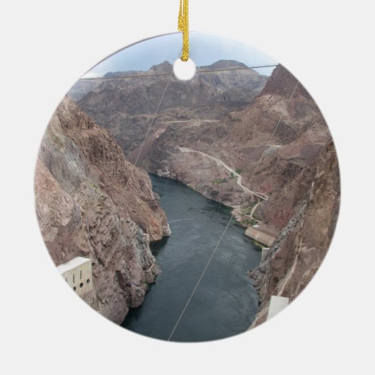 Hoover Dam Bridge Keramisch Ornament (Achterkant)