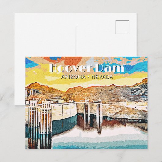 Hoover Dam Briefkaart (Voorkant / Achterkant)