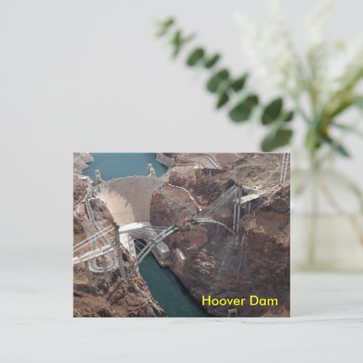 Hoover Dam Briefkaart (Staand voorkant)