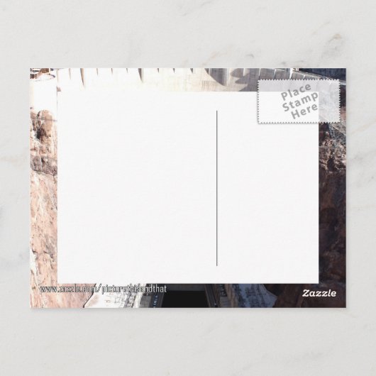 Hoover Dam Briefkaart (Achterkant)
