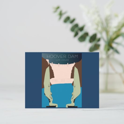 Hoover Dam Briefkaart (Staand voorkant)