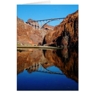 Hoover Dam Bypass Memorial Bridge Blank Kaart Vert