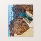 Hoover Dam Colorado.Kerstgroeten Legpuzzel (Verticaal)