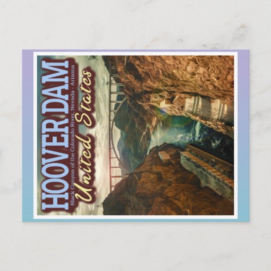 HOOVER DAM - COLORADO RIVER - NEVADA - ARIZONA BRIEFKAART (Voorkant)