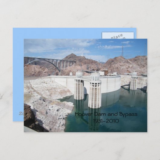 Hoover Dam en Bypass1931-2010 Briefkaart (Voorkant / Achterkant)