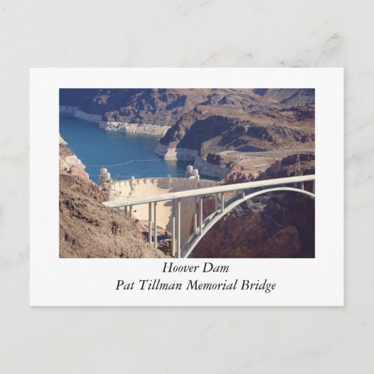 Hoover Dam en de Colorado Briefkaart (Voorkant)