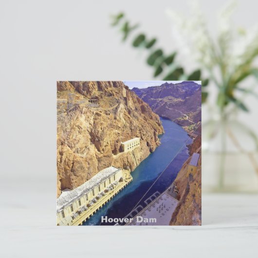 Hoover Dam in Arizona Kaart (Staand voorkant)