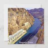 Hoover Dam in Arizona Kaart (Voorkant)