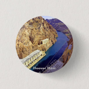 Hoover Dam in Arizona Ronde Button 3,2 Cm