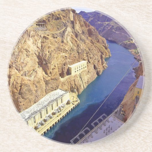Hoover Dam in Arizona Zandsteen Onderzetter (Voorkant)