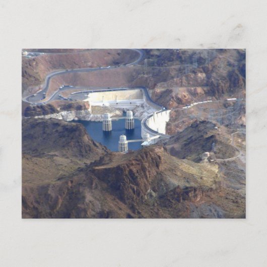 Hoover Dam Luchtfoto Briefkaarten (Voorkant)