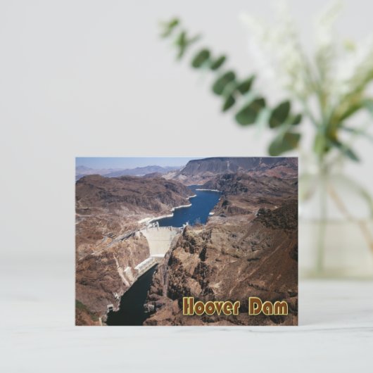Hoover-dam - luchtuitzicht briefkaart (Staand voorkant)