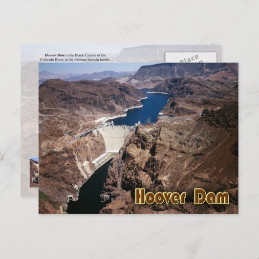 Hoover-dam - luchtuitzicht briefkaart (Voorkant / Achterkant)