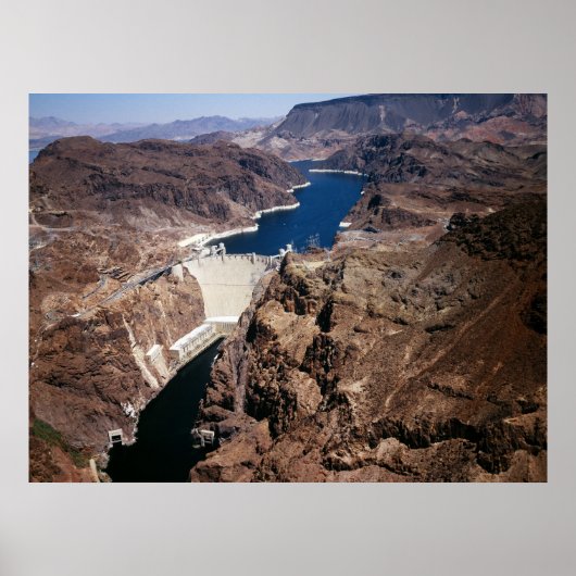 Hoover-dam - luchtuitzicht poster (Voorkant)