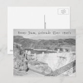 Hoover Dam Mid-Century Briefkaart (Voorkant / Achterkant)