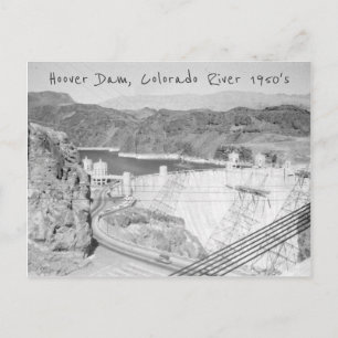 Hoover Dam, midden eeuw Briefkaart
