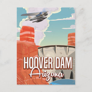 Hoover Dam Nevada Arizona cartoon Briefkaart
