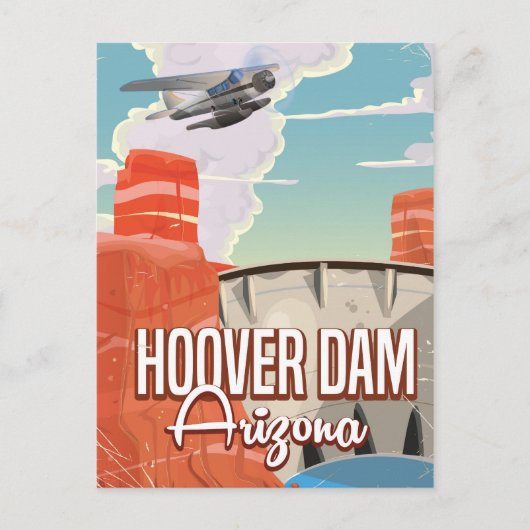 Hoover Dam Nevada Arizona  cartoon Briefkaart (Voorkant)