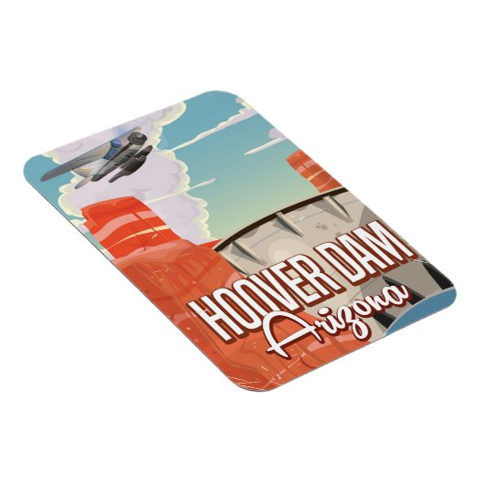 Hoover Dam Nevada Arizona  cartoon Magneet (Rechterzijde)