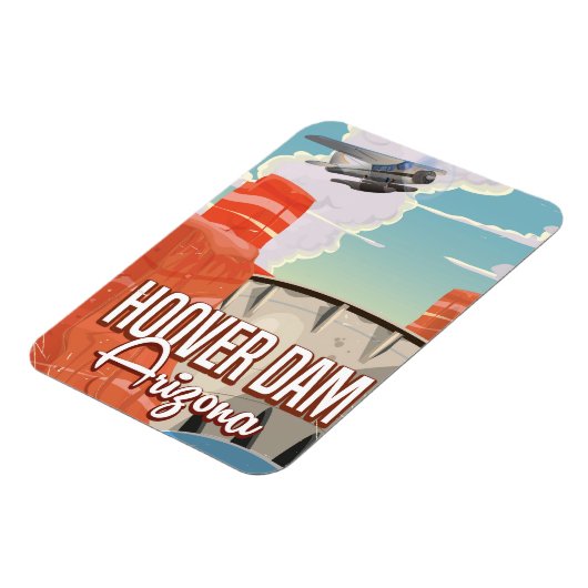 Hoover Dam Nevada Arizona cartoon Magneet (Linkerzijde)