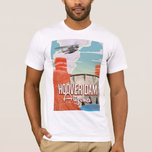 Hoover Dam Nevada Arizona cartoon T-shirt