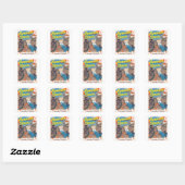 Hoover Dam Nevada/Arizona reisposter Vierkante Sticker (Vel)